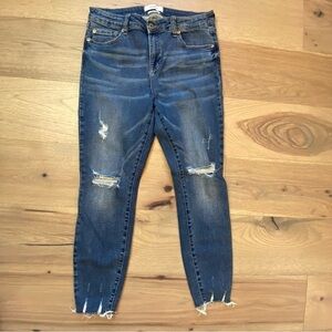PISTOLA Distressed Raw Hem Jeans